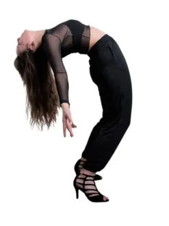 Dame Dansebutikken Danseunderdele Damer-Afslappede sorte bukser af bambus - Danceeverywear