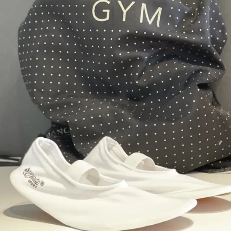 Børn Dansebutikken Gymnastiksko Børn-Anniel hvide gymnastiksko i stretch stof