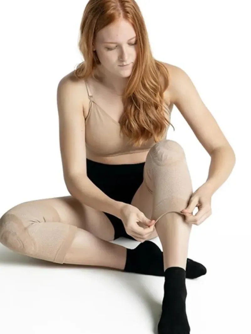 Dansebutikken Andet Til Gymnastik|Andet Til Ballet-Beige gele knæbeskyttere til dans