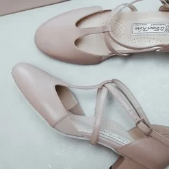 Dame Dansebutikken Tangosko Damer|Social Dansesko-Beige skind Naia dame dansesko Werner Kern
