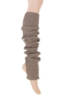Dansebutikken Benvarmere Til Yoga|Benvarmere Til Ballet-Benvarmere ribstrik lysebrun 65 cm Seré