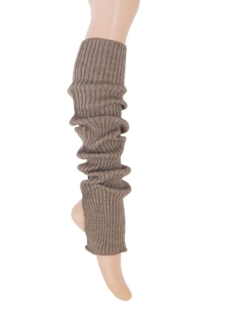 Dansebutikken Benvarmere Til Yoga|Benvarmere Til Ballet-Benvarmere ribstrik lysebrun 65 cm Seré