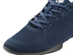 Dame Dansebutikken Salsasko Damer|Swingsko Damer-Blåsorte sneaker åndbar strik til damer - Suny