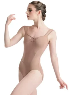 Dame Dansebutikken Balletdragter Damer-Cafe au lait balletdragt m.bredde stropper Ballet Rosa
