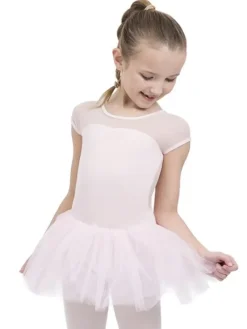 Børn Dansebutikken Balletkjole Piger-Capezio rosa dragt med påsyet tutu skørt