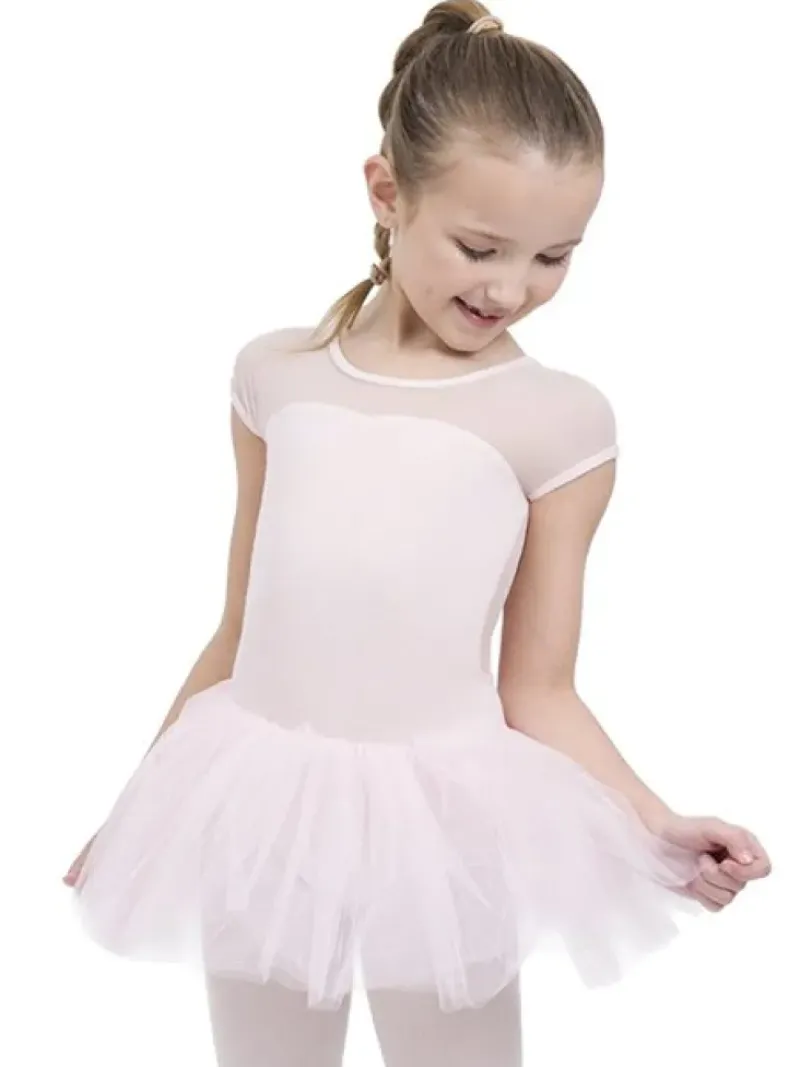 Børn Dansebutikken Balletkjole Piger-Capezio rosa dragt med påsyet tutu skørt