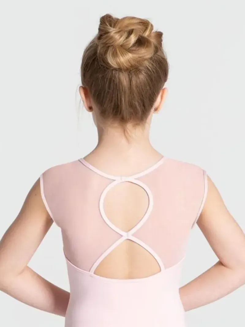 Børn Dansebutikken Balletkjole Piger-Capezio rosa dragt med påsyet tutu skørt