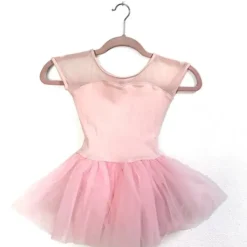 Børn Dansebutikken Balletkjole Piger-Capezio rosa dragt med påsyet tutu skørt