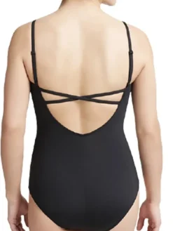 Dame Dansebutikken Dragter Damer|Balletdragter Damer-Capezio sort dragt m/indbygget C - D bh cup