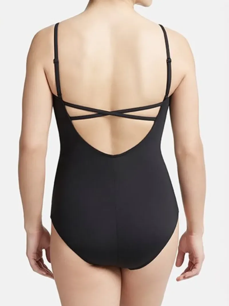 Dame Dansebutikken Dragter Damer|Balletdragter Damer-Capezio sort dragt m/indbygget C - D bh cup