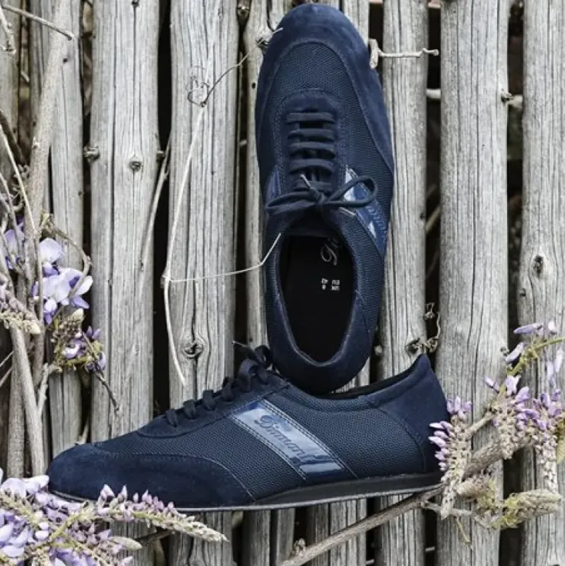Dansebutikken Tangosko Herrer|Salsasko Herrer-Diamant mørkeblå dansesneaker vario spin sål til herrer