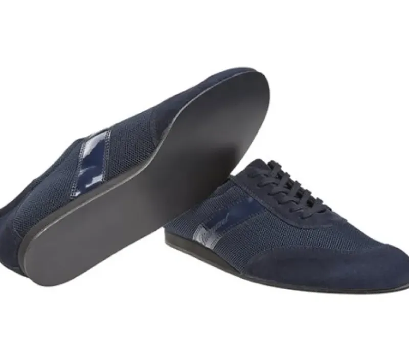 Dansebutikken Tangosko Herrer|Salsasko Herrer-Diamant mørkeblå dansesneaker vario spin sål til herrer