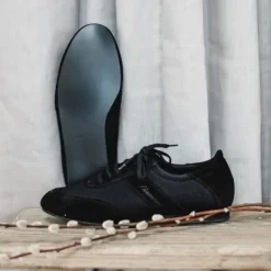 Dansebutikken Tangosko Herrer|Salsasko Herrer-Diamant sorte dansesneaker vario spin sål til herrer