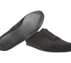 Dansebutikken Tangosko Herrer|Salsasko Herrer-Diamant sorte dansesneaker vario spin sål til herrer