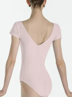 Dame Dansebutikken Balletdragter Damer-Dragt med korte ærmer i lyserød fra Wear Moi