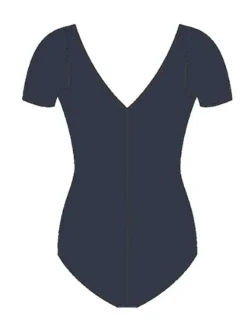 Dame Dansebutikken Balletdragter Damer-Dragt med korte ærmer i navy fra Wear Moi