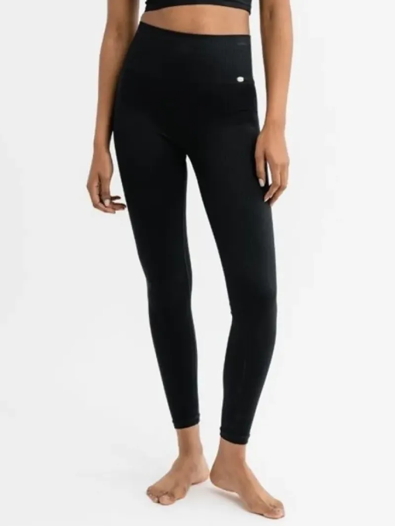 Dame Dansebutikken Pilates Bukser/leggings|Yogabukser-Drop of Mindfulness Jeane rib leggings i sort