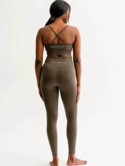 Dansebutikken Pilates Bukser/leggings|Yogabukser-Drop of mindfulness olivengrønne seamless leggings