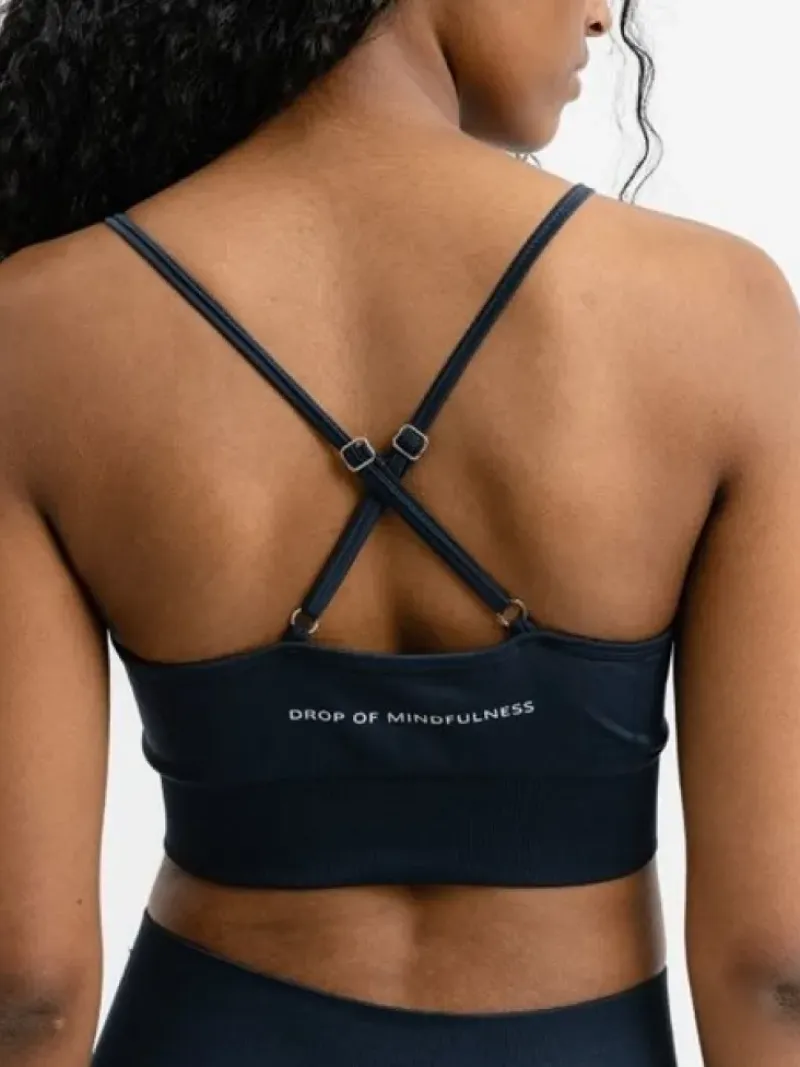 Dame Dansebutikken Yogatoppe|Overdele Damer-Drop of mindfulness seamless sports top mørkeblå