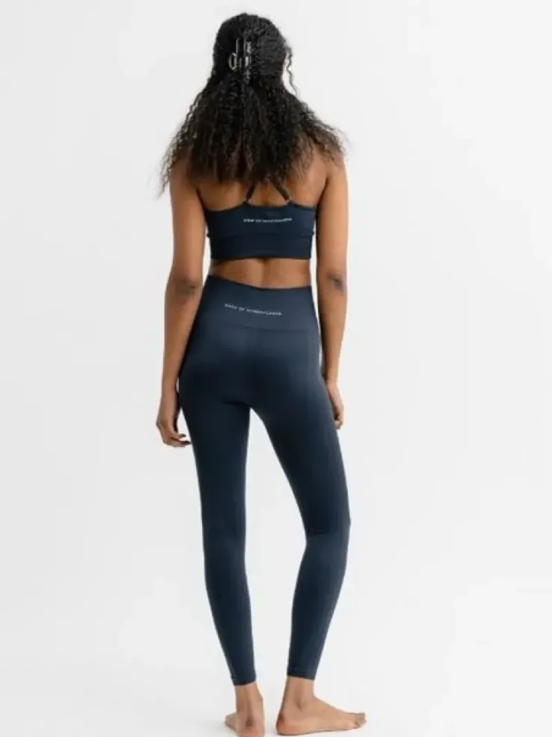 Dame Dansebutikken Yogatoppe|Overdele Damer-Drop of mindfulness seamless sports top mørkeblå
