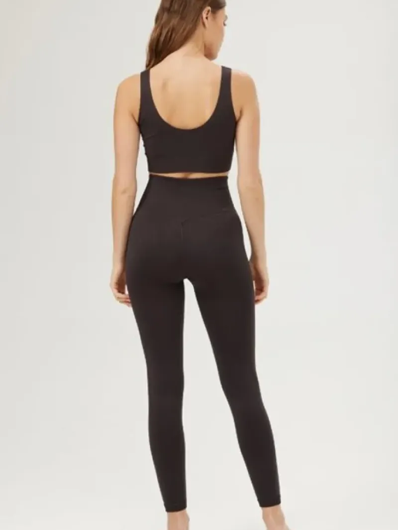 Dansebutikken Pilates Bukser/leggings|Yogabukser-Drop of mindfulness seamless leggings i brun