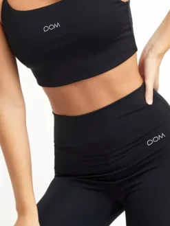 Dame Dansebutikken Pilates Overdele|Yogatoppe-Drop of Mindfulness Thea sports-bh i mat sort