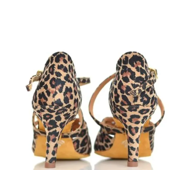 Dame Dansebutikken Salsasko Damer|Latinsko Damer-Flot salsa/latinsko leopard Mia International