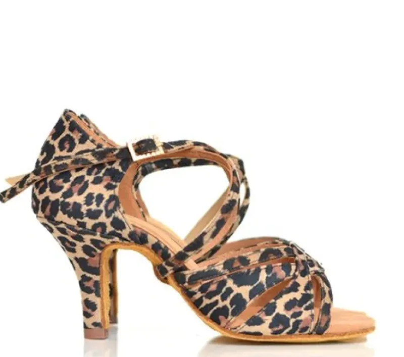 Dame Dansebutikken Salsasko Damer|Latinsko Damer-Flot salsa/latinsko leopard Mia International