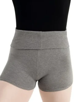 Dame Dansebutikken Ballet Strik Damer|Ballet Underdele Damer-Grå strik balletshorts til teen og damer Capezio