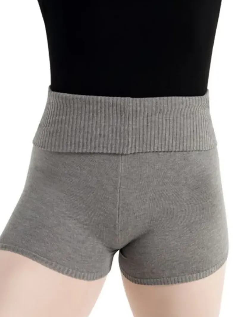 Dame Dansebutikken Ballet Strik Damer|Ballet Underdele Damer-Grå strik balletshorts til teen og damer Capezio