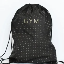 Dansebutikken Andet Til Gymnastik-Gymnastikpose sort med guldtryk - GYM