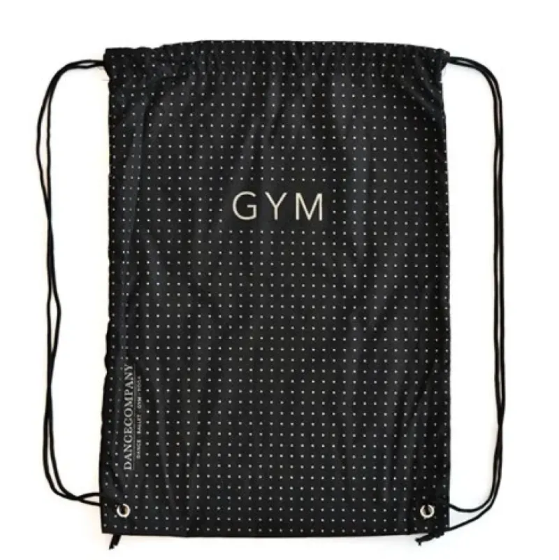 Dansebutikken Andet Til Gymnastik-Gymnastikpose sort med guldtryk - GYM