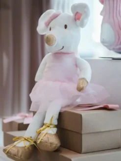 Børn Dansebutikken Andet Til Ballet|Balletting Børn-Hvid balletmus med tutu og balletsko