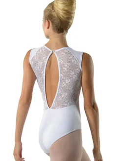 Dame Dansebutikken Balletdragter Damer-Hvid dragt m. blonde fra ballet Rosa