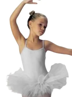 Børn Dansebutikken Balletkjole Piger-Hvid tutudragt Seré med 4 lag tyl