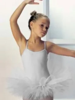 Børn Dansebutikken Balletkjole Piger-Hvid tutudragt Seré med 4 lag tyl
