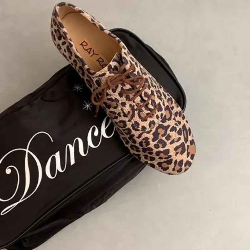Dame Dansebutikken Træningssko Damer|Social Dansesko-Leopard dansesko træning Ray Rose