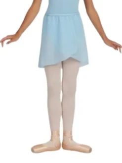 Børn Dansebutikken Underdele Piger|Gymnastikkjole Piger-Lyseblå chiffon skirt børn Capezio