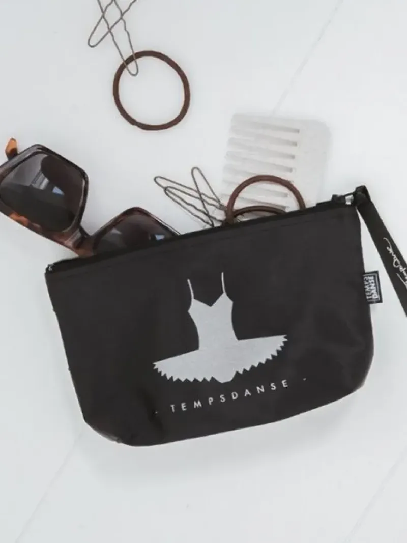 Dansebutikken Andet Til Ballet|Dansetasker-Makeup pung med sort tutu print fra TempsDanse
