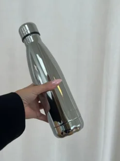 Dansebutikken Andet Til Yoga|Andet Til Gymnastik-Miin drikkeflaske 500ml - blank sølv look