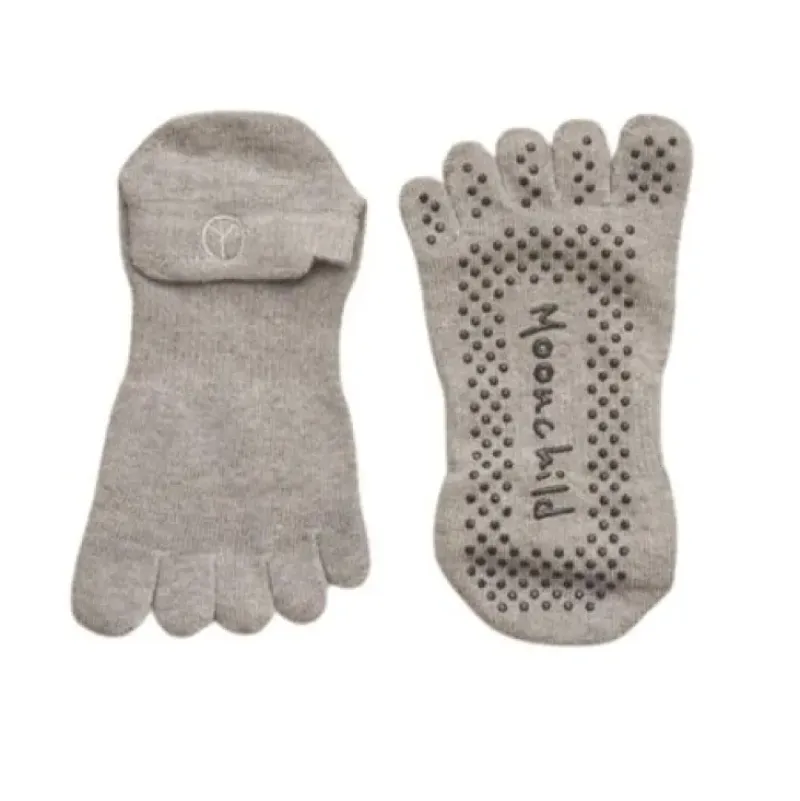 Dansebutikken Andet Til Yoga-Moonchild grå toe socks til yoga
