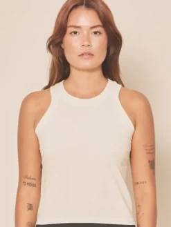 Dame Dansebutikken Pilates Overdele|Yogatoppe-Moonchild råhvid tank top