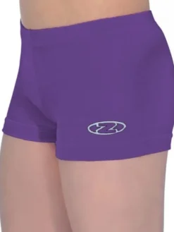 Dansebutikken Underdele Piger-Mørkelilla basic velour shorts til piger gym The zone