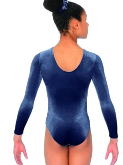 Dansebutikken Dragter Piger-Navy velour gymnastikdragt piger The zone