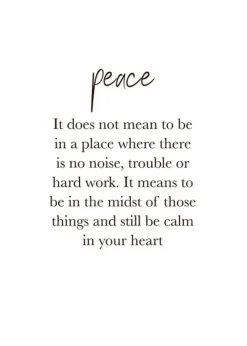Dansebutikken Andet Til Yoga-Plakat med citat - Peace