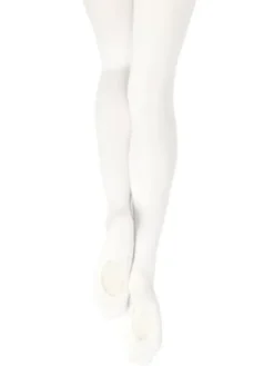 Dame Dansebutikken Strømpebukser Til Ballet|Ballet Trikot Børn-Pridance hvid ballet trikot m. hul - 3 PAR DKK 220
