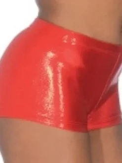 Dansebutikken Underdele Til Disco|Underdele Piger-Røde blanke gymnastikshorts piger The zone