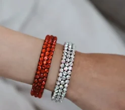 Dansebutikken Smykker Til Dans-Røde rhinsten armbånd