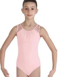 Børn Dansebutikken Balletdragter Børn-Rosa balletdragt til piger m. hjerte ryg Bloch
