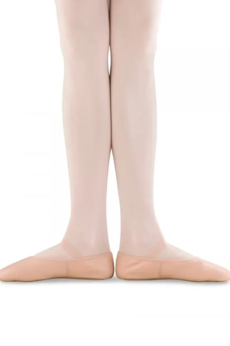 Dansebutikken Balletsko Bløde-Rosa balletsko/springsko i skind m.fuldsål Bloch